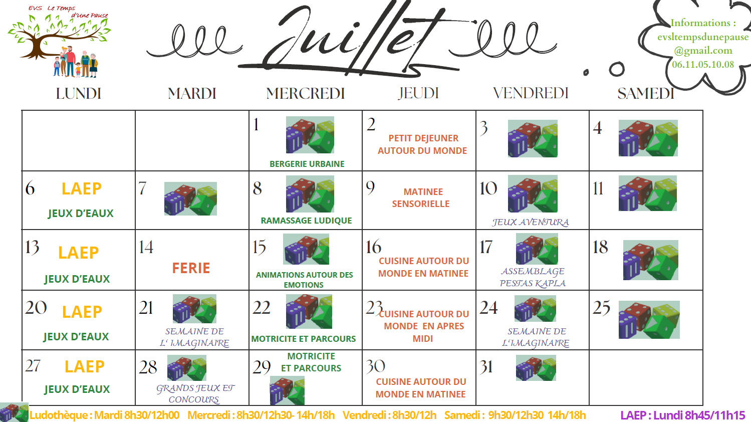 Planning juillet 2026